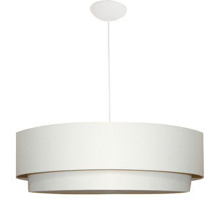 Pendente Duplo Lustre Moderno 50cm – Sala de Jantar, Cozinha e Quarto – Design Redondo Clean