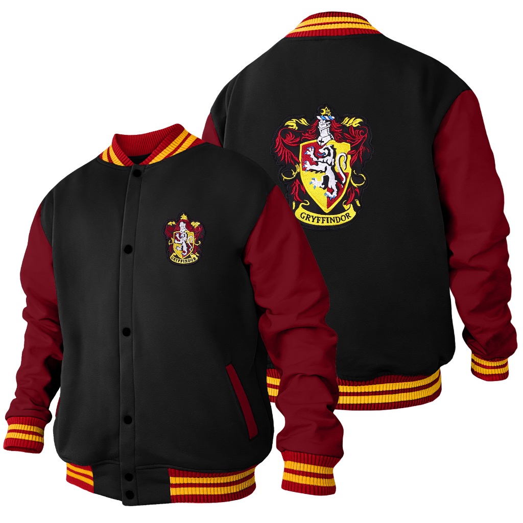 Jaqueta Harry Potter Escolha a Casa Bordado Moletom College Grifinoria Sonserina Lufa Lufa Corvinal Blusa