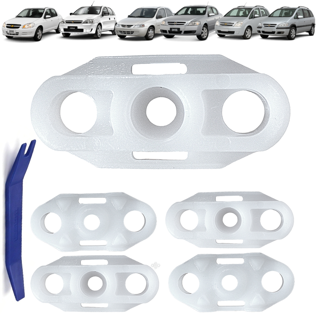 Bucha Presilha Kit Maquina Vidro Porta Astra Celta Prisma Corsa Zafira 1994 a 2009 2010 2011 2012