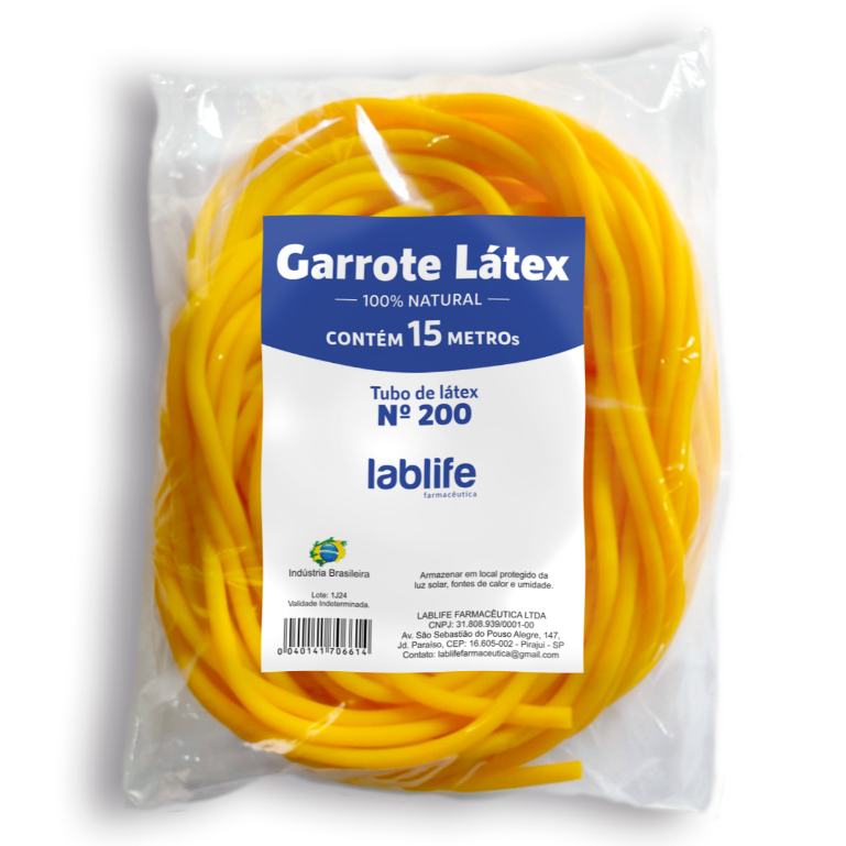 Garrote Látex Profissional LabLife  200 15 Metros | Ideal Para Coleta Sangue E Uso Clínico