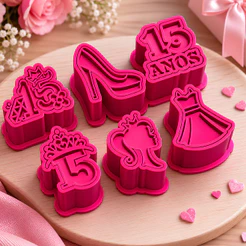 Kit Com 6 Ejetores para Brigadeiros - 15 Anos Formatura