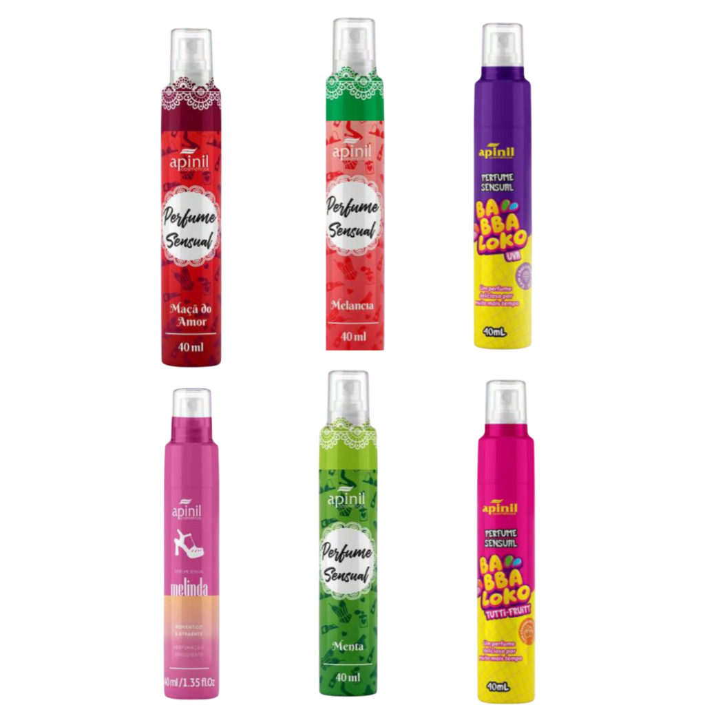 KIT 6 PERFUME SENSUAL - APINIL 40 ML SPRAY