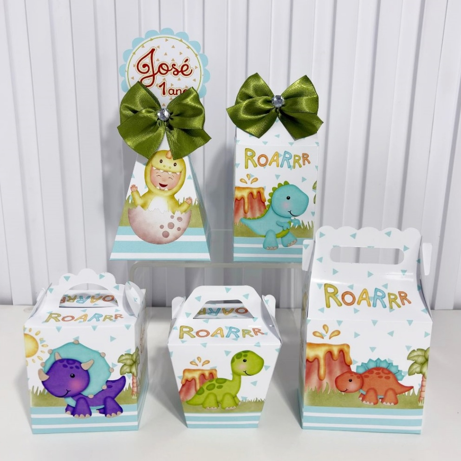 Kit Caixas Dinossauro Baby / Dinossauro Baby Personalizado /Lembrancinha de Festa /Aniversário