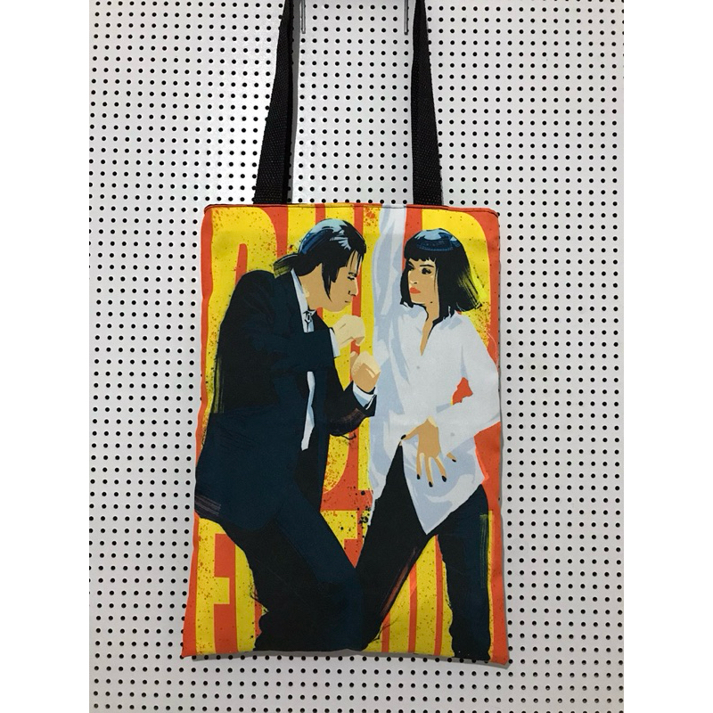 Bolsa sacola dupla face Pulp Fiction Tarantino color estilo ecobag bolsa de ombro