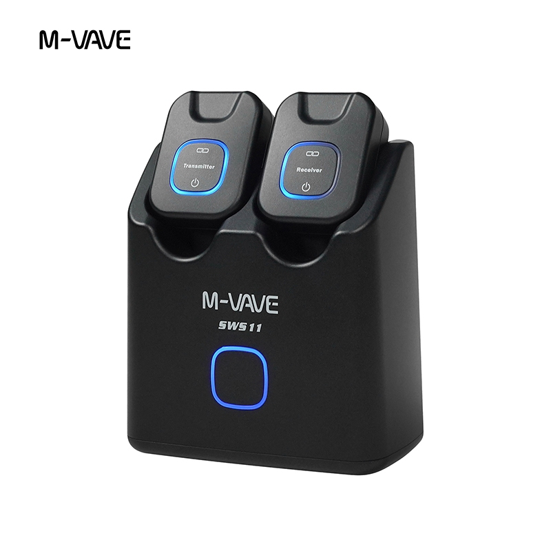 Sistema sem fio para guitarra M-VAVE SWS11: transmissor e receptor sem fio digital de 5,8 GHz para guitarra com estojo