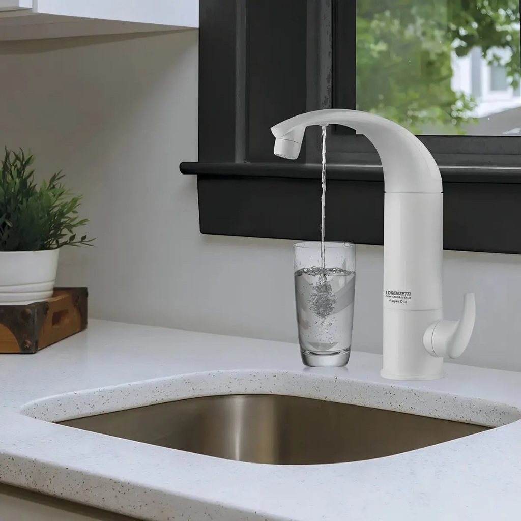 Purificador De Água De Mesa Acqua Due Lorenzetti Branco