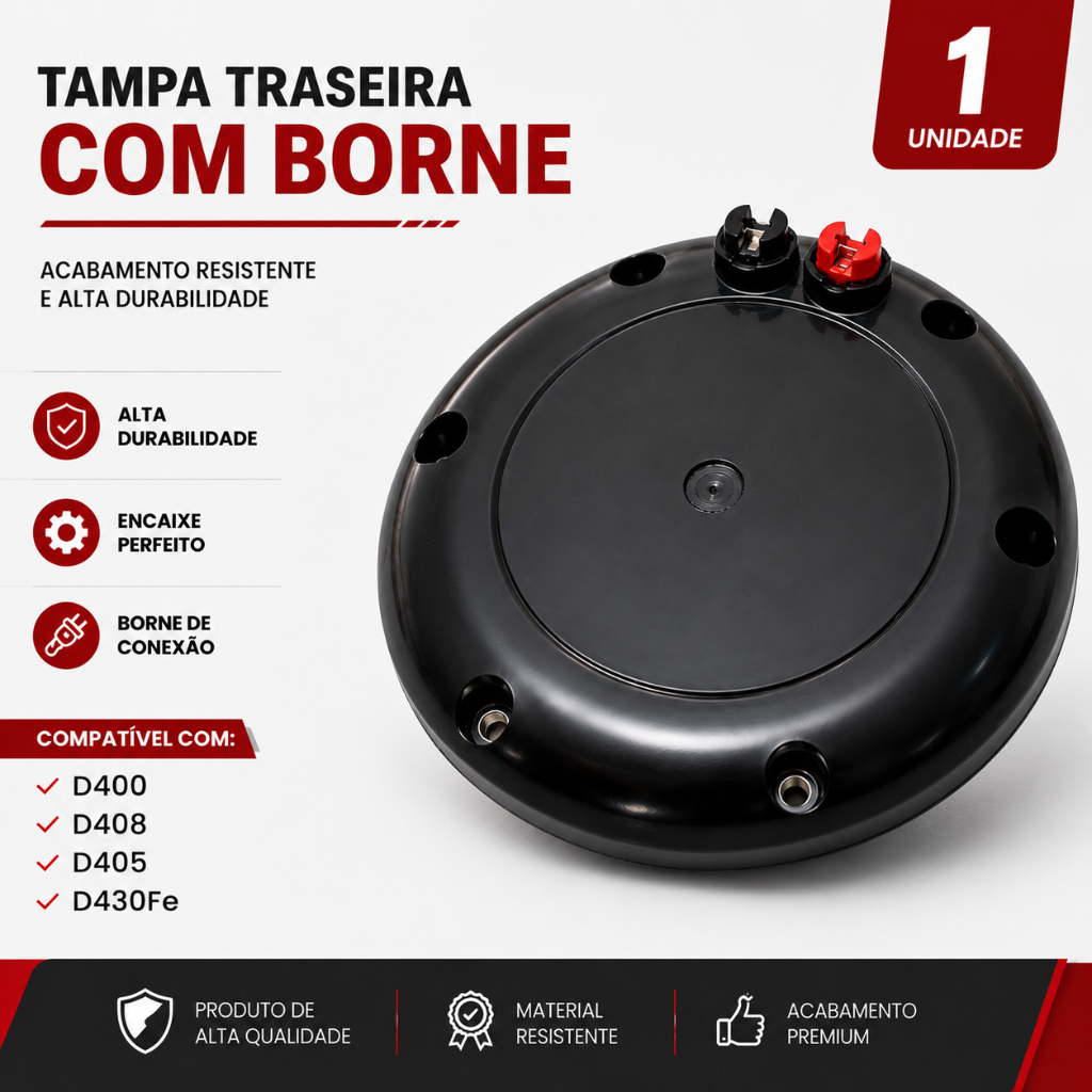 Tampa Traseira Do Driver D408/405 Para Seu Driver Corneta Som Automotivo Profissional Residencial