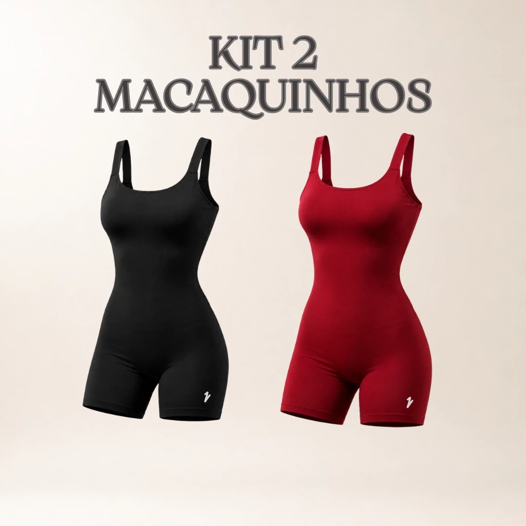 Kit 2 Macaquinhos Alça larga Academia Fitness Versátil Feminino Corrida Zero Transparencia — imagem 1