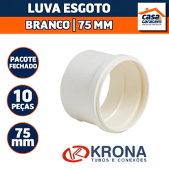 Kit Com 10 Luva Esgoto 75mm 646 Krona