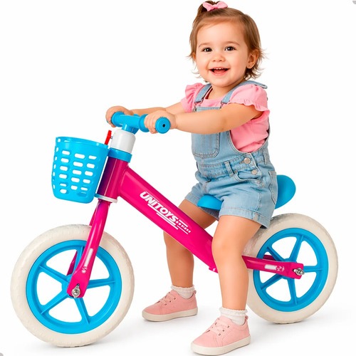 Bicicleta De Equilíbrio Infantil Rosa Sem Pedal Balance Bike Para Desenvolvimento e Diversão