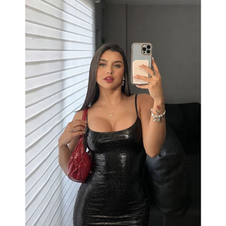 Vestido Curto Feminino Tubinho Courinho Sofisticado com Toque Macio Elegante Festa Noite …
