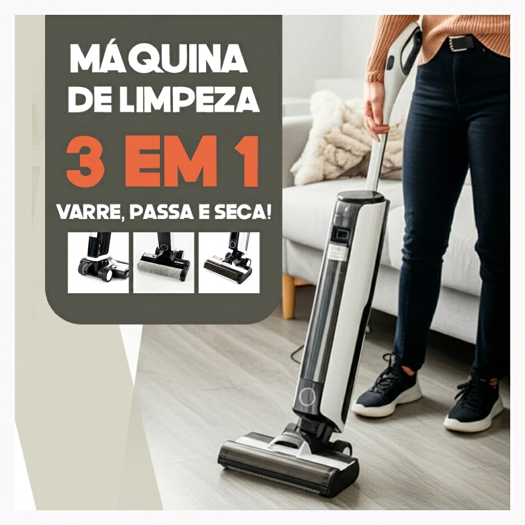 Aspirador De Pó Lavadora De Piso Vácuo Sem Fio Portátil Robô Auto Limpeza Bivolt Envio imediato