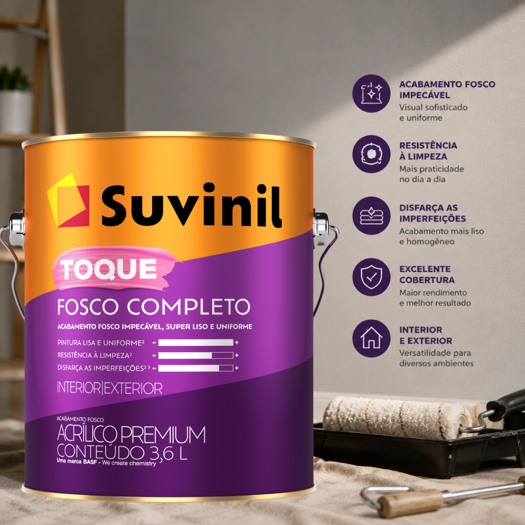 Tinta Toque Fosco Completo Cores Especiais 3,6L Suvinil