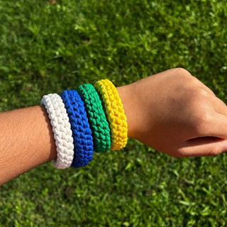 Bracelete pulseira de crochê slim | copa do mundo | Brasil core | Brasilian vibes