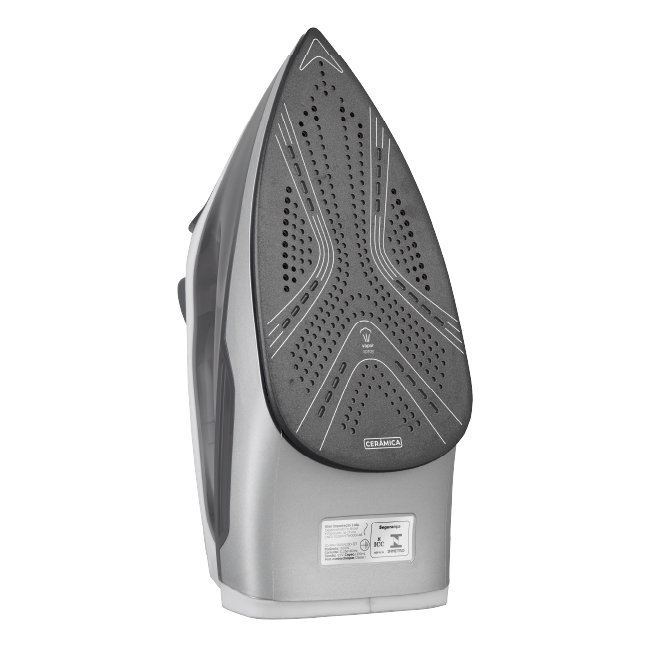 Ferro de Passar Kian Cerâmico Cinza - 127V | FPS-102 | Base Cerâmica, Função Spray, Autolimpante · foto 2
