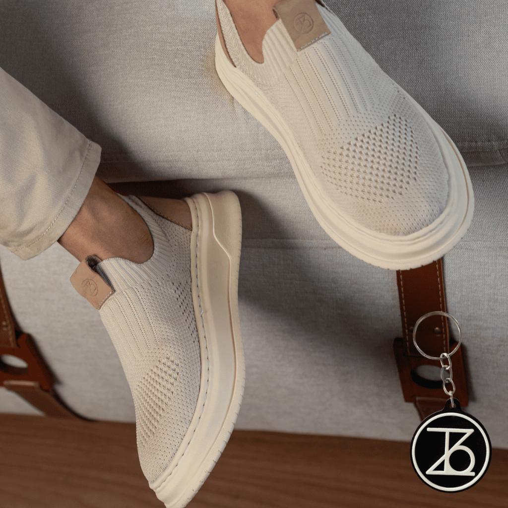 Tênis Knit Masculino Meia Confortável Palmilha Em Gel  Solado Costurado + Brinde Chaveiro Thézb Dia dos Pais