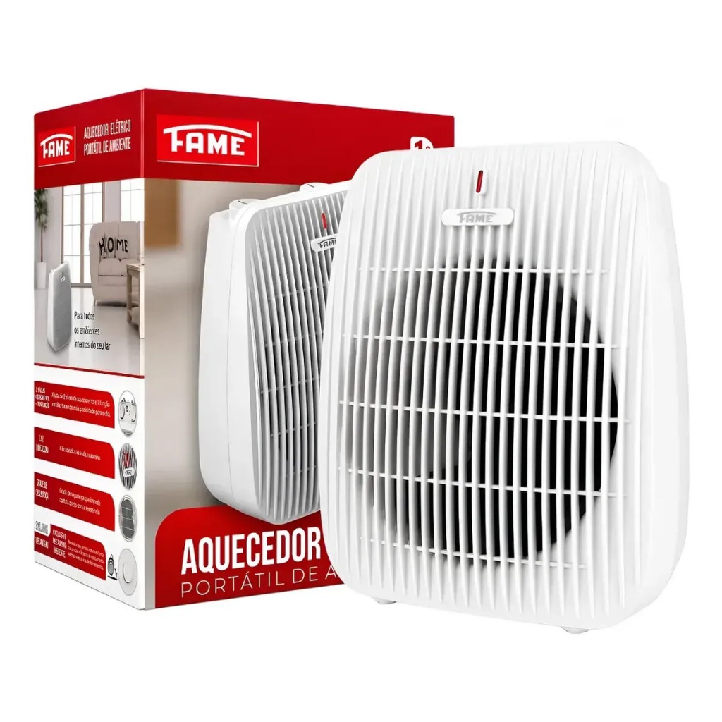 Aquecedor Elétrico Portátil De Ambiente 220v/2000w Fame