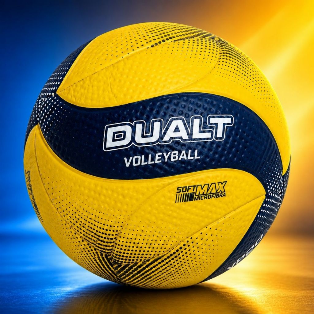 Bola de Vôlei Profissional Dualt VP200 Oficial Amarela Texturizada Quadra Areia