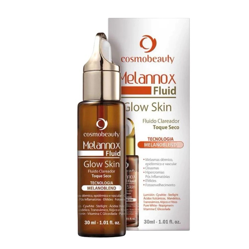 Clareador Facial Anti Manchas Melannox Fluid Glow Skin Cosmobeauty