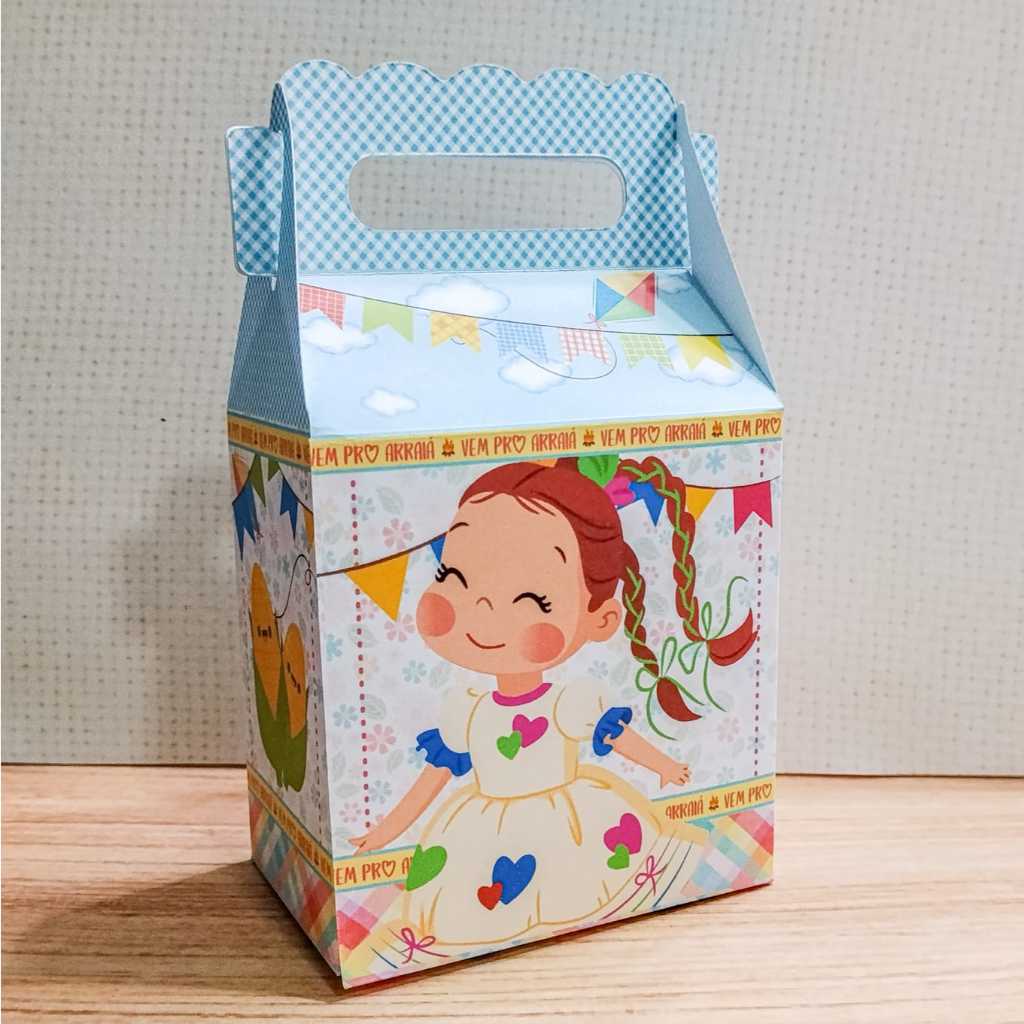 PRONTA ENTREGA - 20 Caixinhas Personalizadas Festa Junina Menina Arraiá Lembrancinhas Aniversário