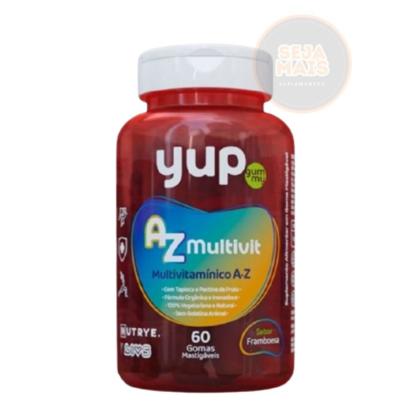 Vitaminas E Minerais De A Z Completo Para Saúde E Imunidade 60 Gomas Sabor Framboesa Melhore Sua Imunidade e Saúde