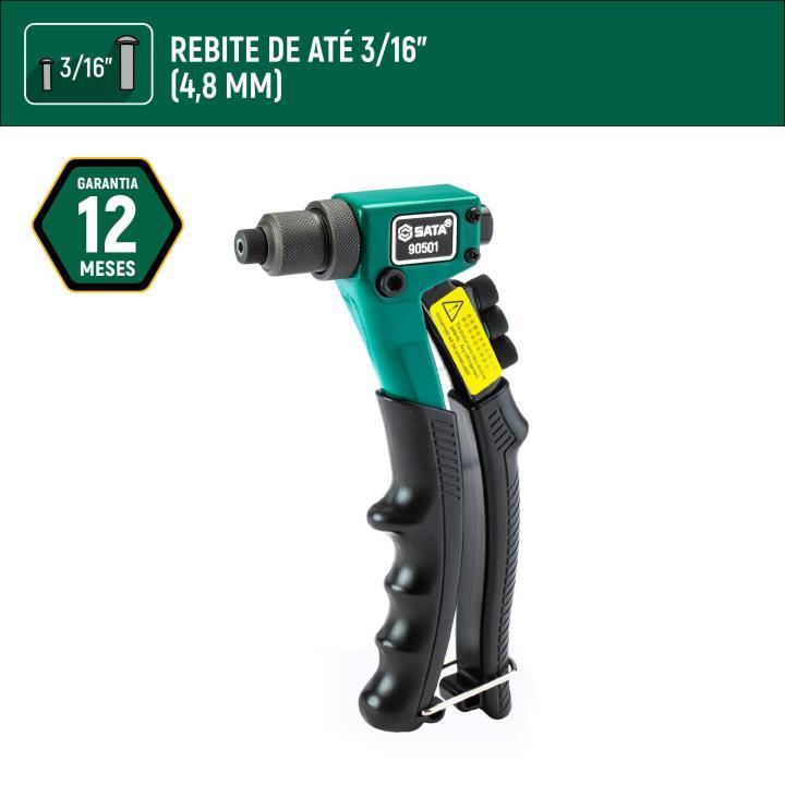 Alicate Rebitador Aço 8'' Cabo Borracha Sata ST90501SC — imagem 2 de 2