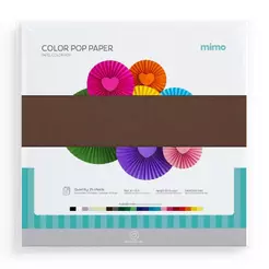 Papel Color Pop Marrom Café Mimo - 30,5 x 30,5 cm - 180 gr - 25 unds