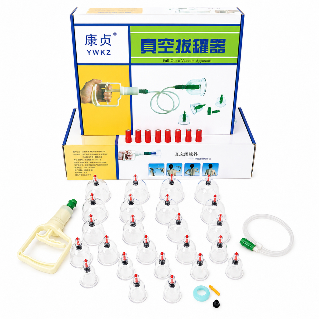 Kit 24 ou 32 Copos Ventosa Vácuo Sucção Terapia Chinesa Premium Ventosaterapia Copo