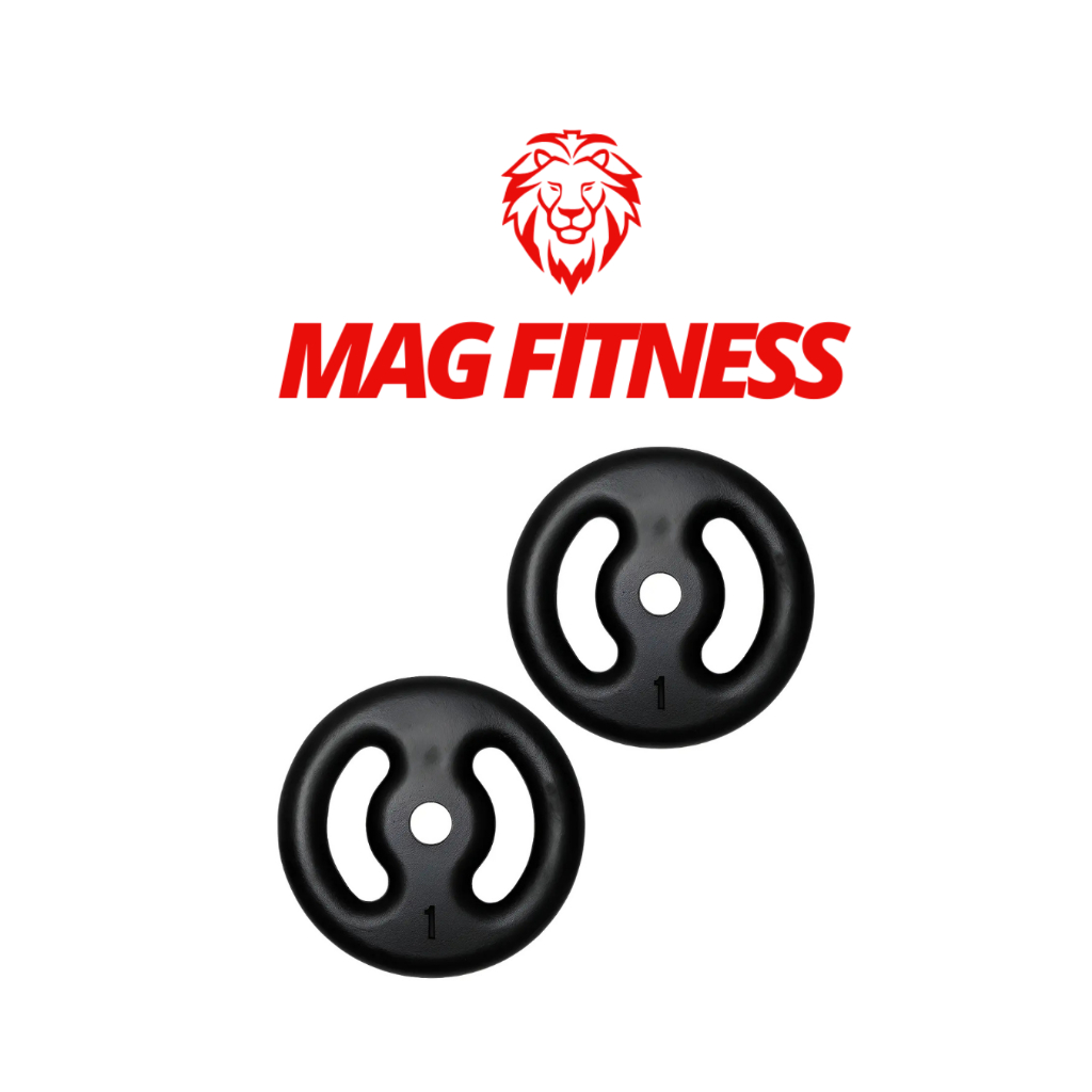Par Anilha Pintada 1kg Musculação Academia Treino Funcional Peso Livre Casa Exercício Fitness
