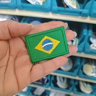 Patch Termocolante Bandeira do Brasil 5x3 cm Bordada