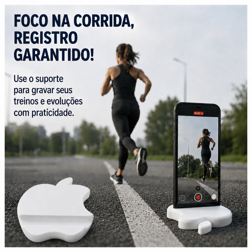 Suporte Celular Mesa Portátil Compacto Para Assistir Vídeos, Gravar, Fotos, Lives Home Office Branco