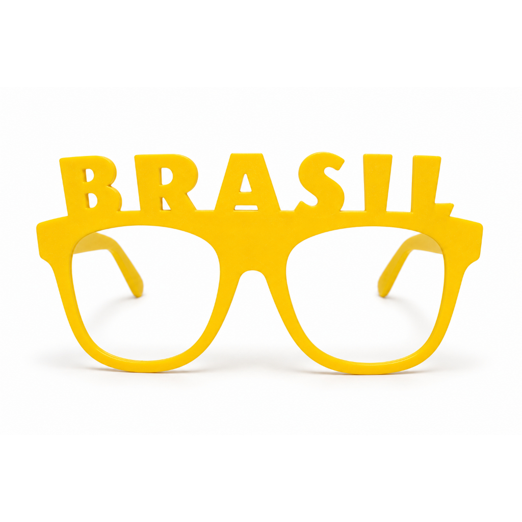 Óculos Brasil Torcedor Futebol Copa do Mundo Seleção Brasileira Festa Copa América Verde Amarelo