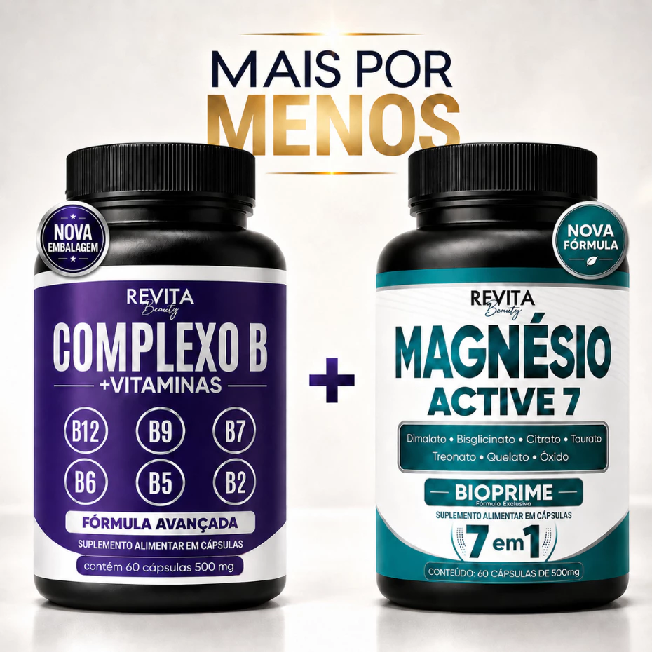 KIT VITAMINAS + COMPLEXO B + MAGNÉSIO ACTIVE 7 ENERGIA, DISPOSIÇÃO, FORÇA MUSCULAR - 120 CAPSULAS — imagem 1