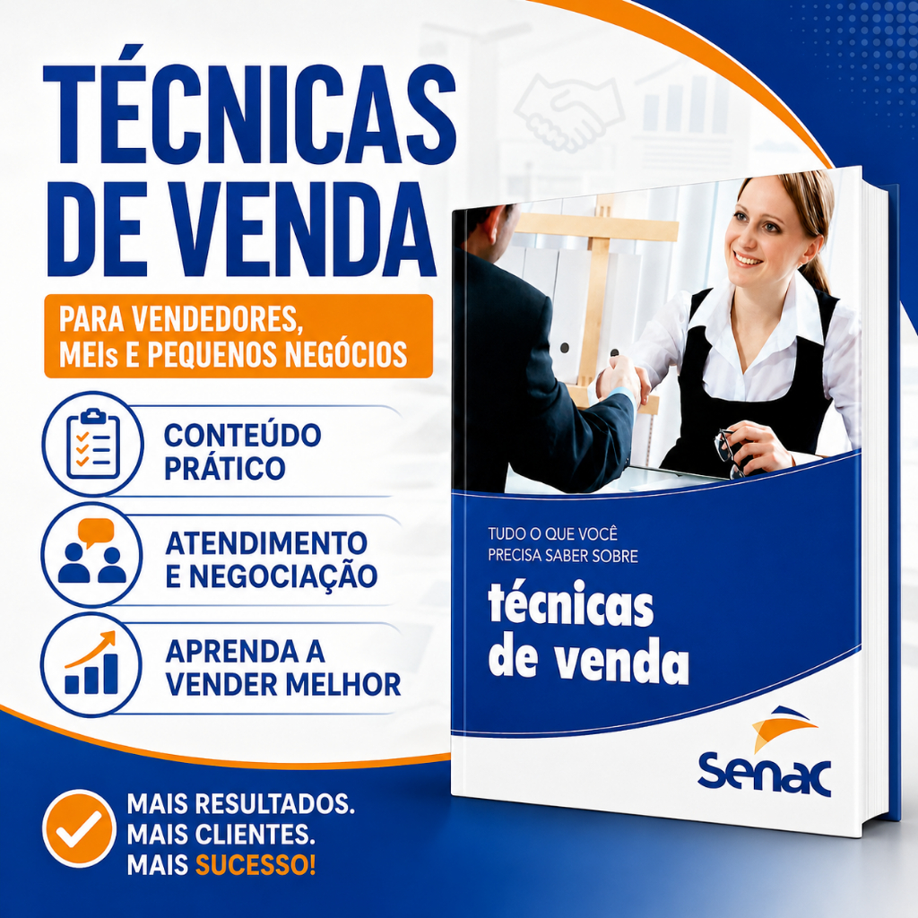 Livro Técnicas de Venda Senac | Guia Prático Para Vender Melhor