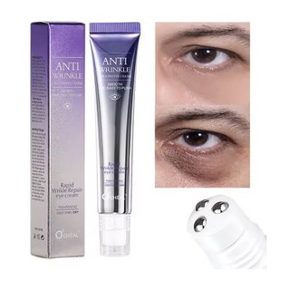 Creme Anti Rugas para Área dos Olhos com Aplicador Massageador 360° Reduz Olheiras, Bolsas e Linhas Finas
