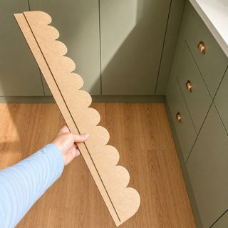 Kit Acabamento Babado MDF Cru 3mm Para Meia Parede Ripas Decorativas Quarto Infantil Bebê Menina Rosa Delicado
