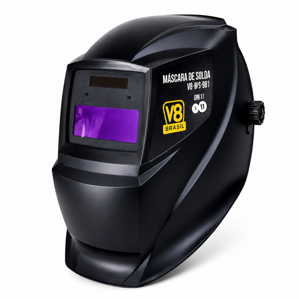 Máscara de Solda SR1 Escurecimento Automático MMA TIG MIG MAG PLASMA - V8 Brasil