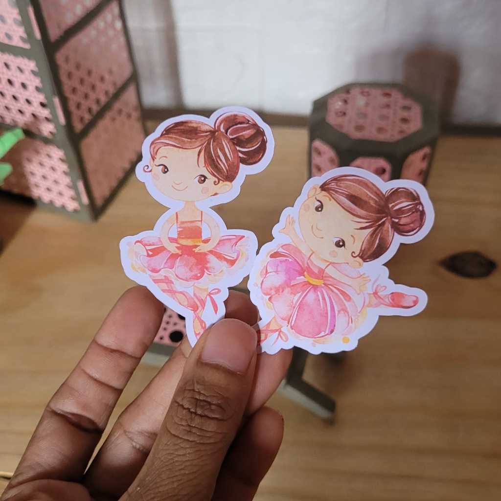 Aplique para tubete Bailarina Rosa kit festa infantil lembrancinha mimo aniversário decoração persoanlizado no tema