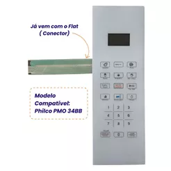 Membrana Para Microondas Compatível Philco PMO34BB / Branca 29,4 x 9,8cm - Envio imediato