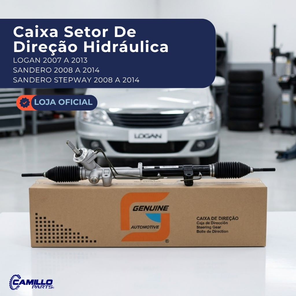 Caixa Direção Hidráulica Renault Logan Sandero Stepway 2007 A 2014 Genuine Automotive