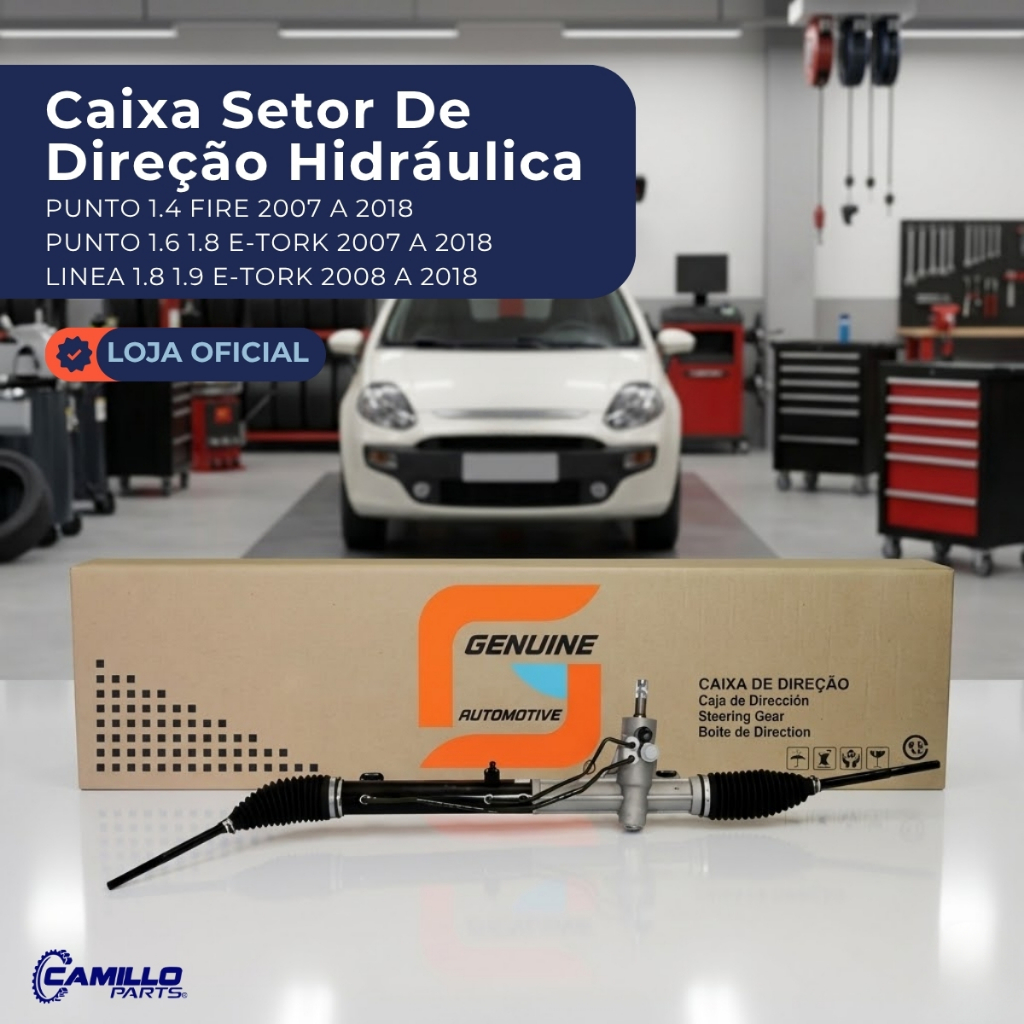 Caixa Direção Hidráulica Fiat Punto 1.4 1.6 1.8 Linea 1.8 1.9 2007 A 2018 Genuine Automotive
