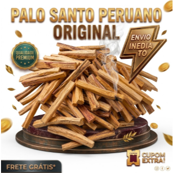 Palo Santo Peruano 100% Natural Orig  Vegano Incenso Limpeza Energética Meditação Ioga Corte Pequeno