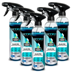 Kit 2 a 5 Glass Pro Limpa Vidros Profissional Nitro Automotive Limpeza Automotiva Alta Performance