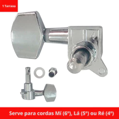 Tarraxa Para Violao Folk, Tarraxa Blindada Violão Aço Avulsa (uma) serve para MI, LÁ, RÉ