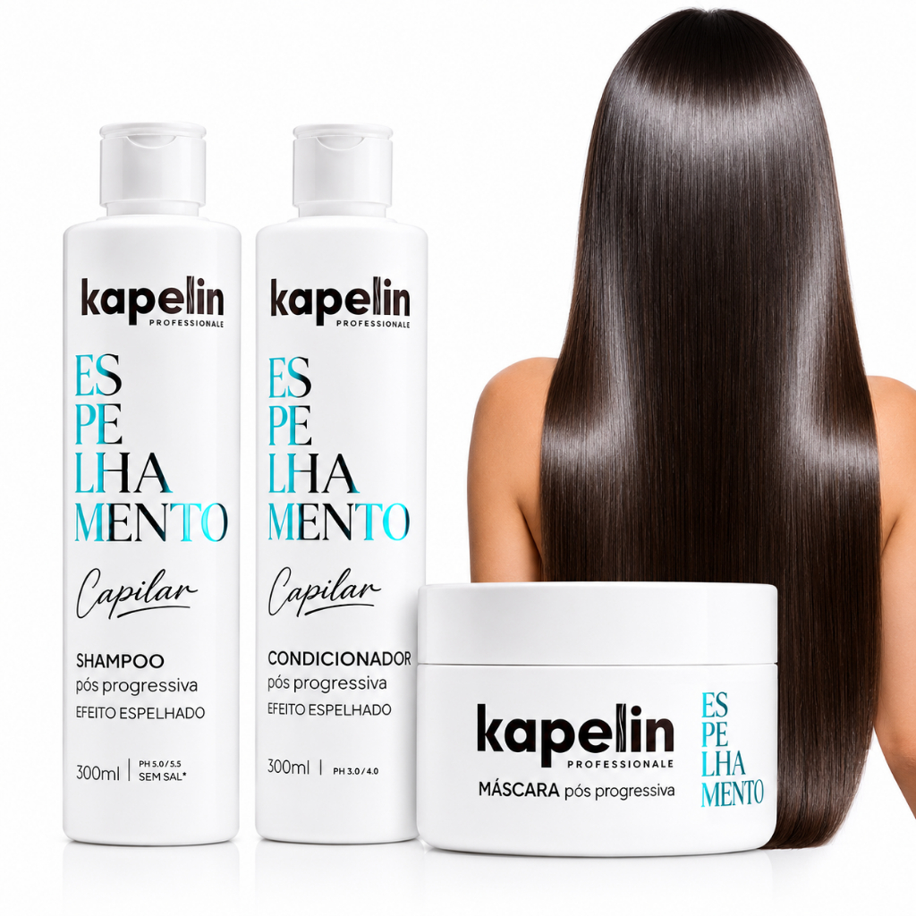Kit Tratamento Home Care Shampoo Condicionador e Máscara Capilar Kapelin Professionale