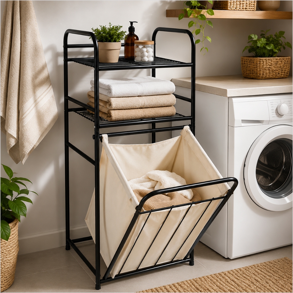 Cesto Roupa Suja Cesto Organizador Banheiro 50L Grande Cesto Retangular Cesto Pano Cesto Lavanderia