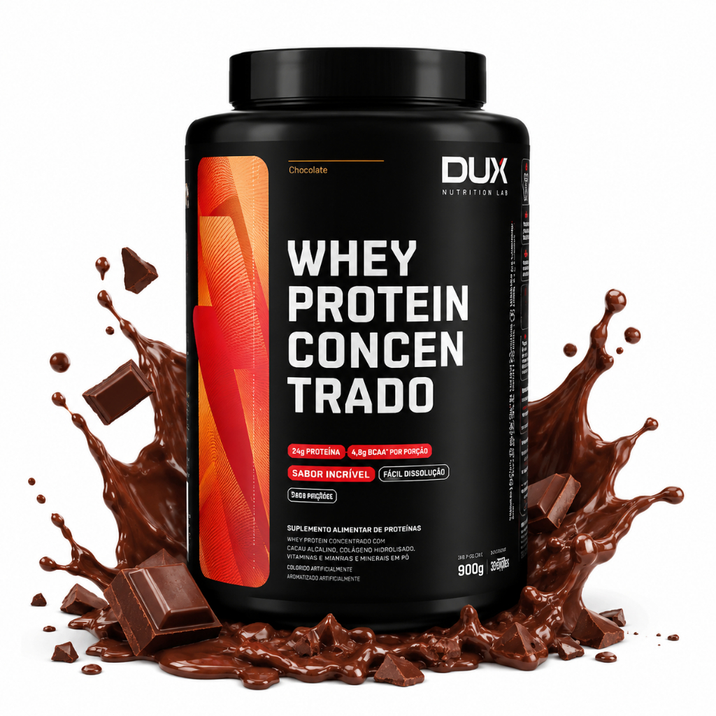 Whey Protein DUX Nutrition Lab Chocolate 900g Concentrado