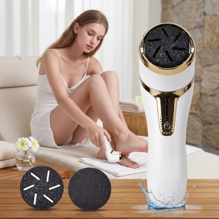Removedor Elétrico de Calos Recarregável Lixador de Pés IPX7 2 Velocidades Pinduoduo