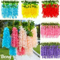 24 Pendente Planta Cerejeira Artificial Decoração Casa Buffet Casamento Galhos Toque Real -A-524