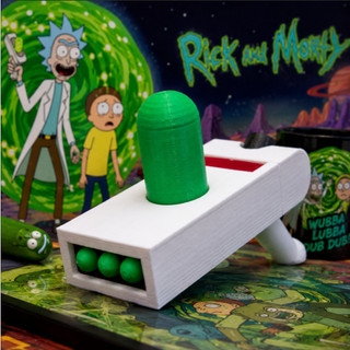 Rick e Morty Arma de Portal - Portal Gun - Com Botão Giratório | Cosplay Descoração Fidget Toy Rick And Morty